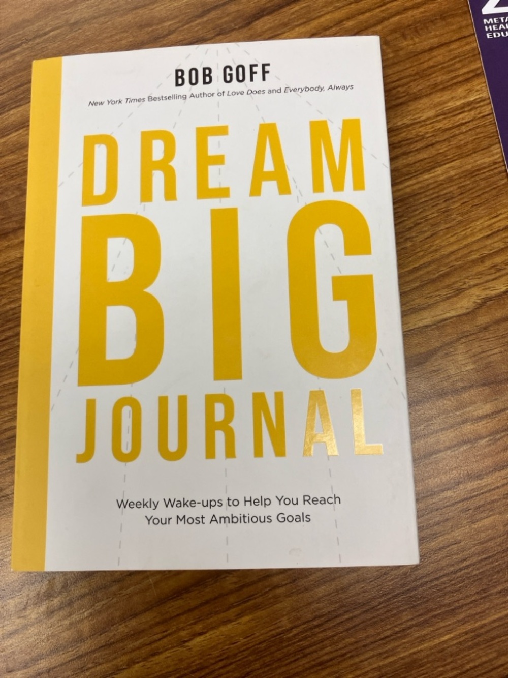 Bob Goff Dream Big Journal - White & Yellow